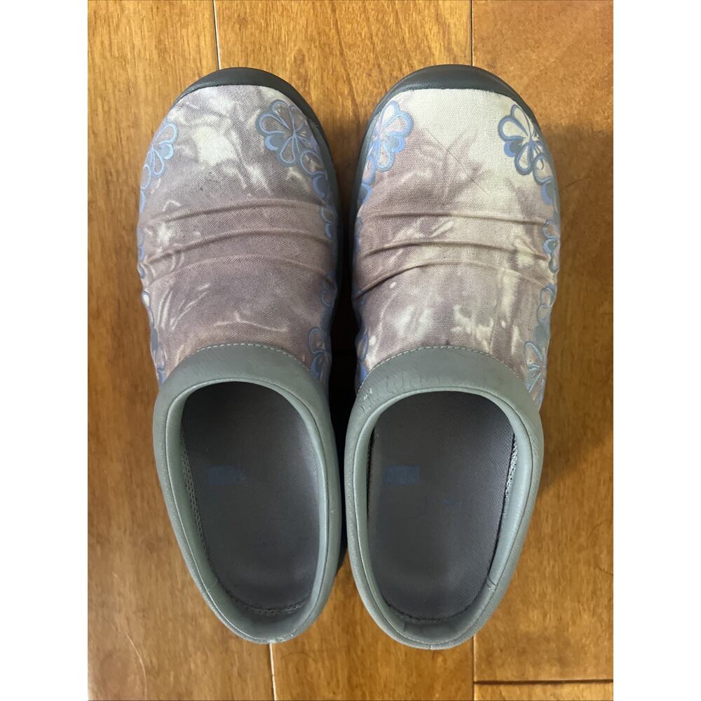 Merrell Flora Floral Garden Comfort Clogs Slip-On Mule Shoes Women’s Size 7 Blue